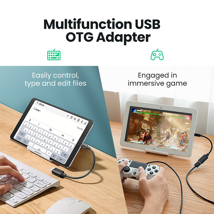 OTG Adapter Kabel | USB A - Micro USB | Schwarz