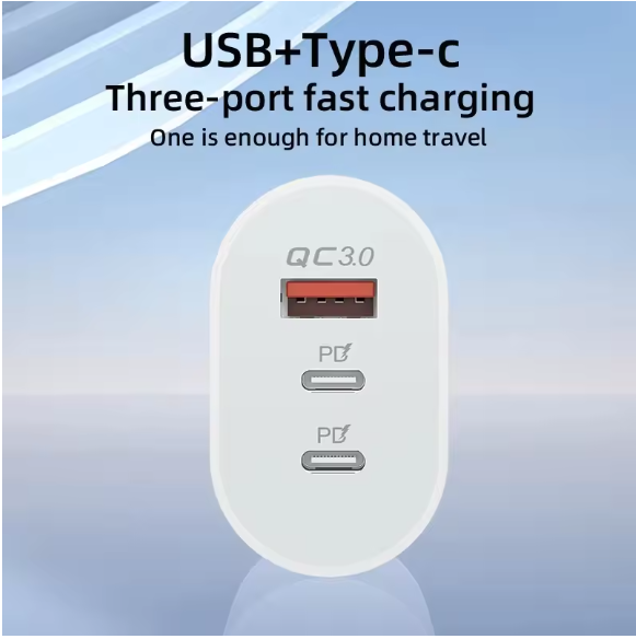 40W Adapter Ladegerät | 2x USB C - USB A | Weiss