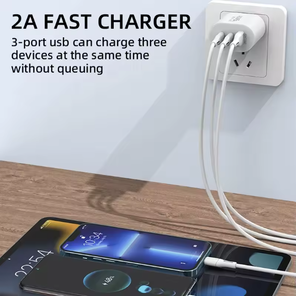 40W Adapter Ladegerät | 2x USB C - USB A | Weiss