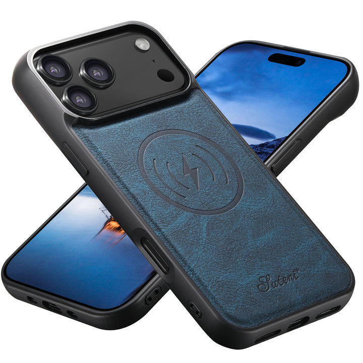 Hülle für iPhone - Kunstleder MagSafe Tauro