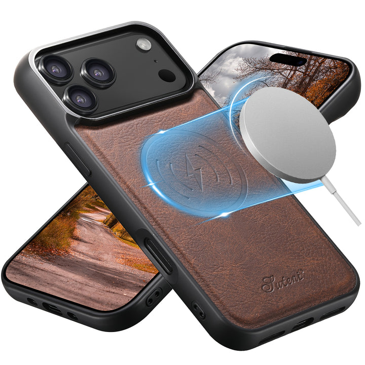 Hülle für iPhone - Kunstleder MagSafe Tauro