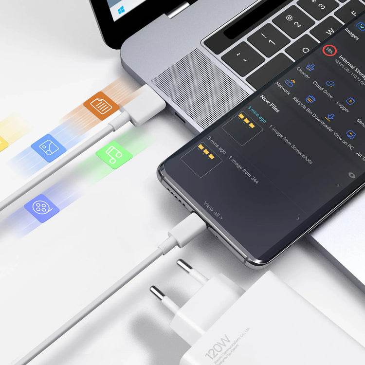 120W Adapter Ladegerät | USB A | Weiss