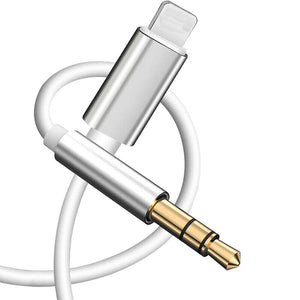 Audio Kabel | 8 Pin - Aux | 3,5mm Klinke | Weiß