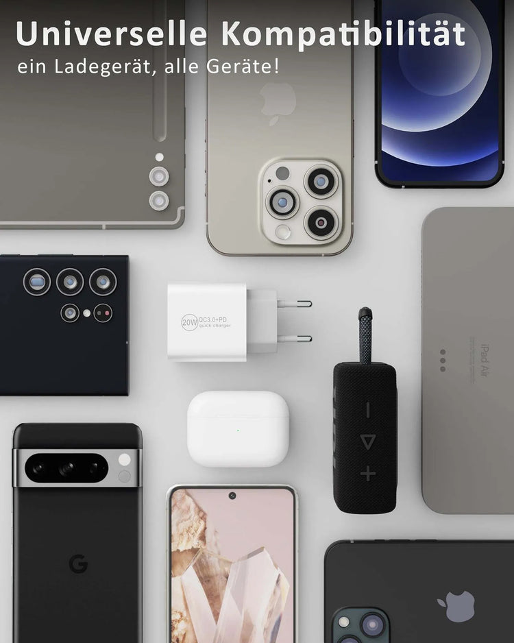 20W Adapter Ladegerät | USB C - USB A | Weiss