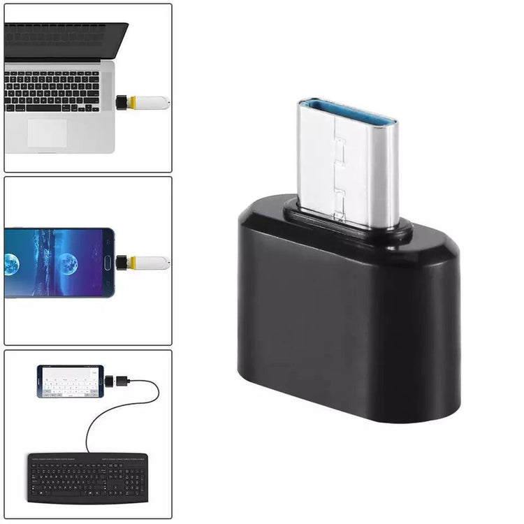 OTG Adapter | USB A - USB C | Schwarz & Weiss