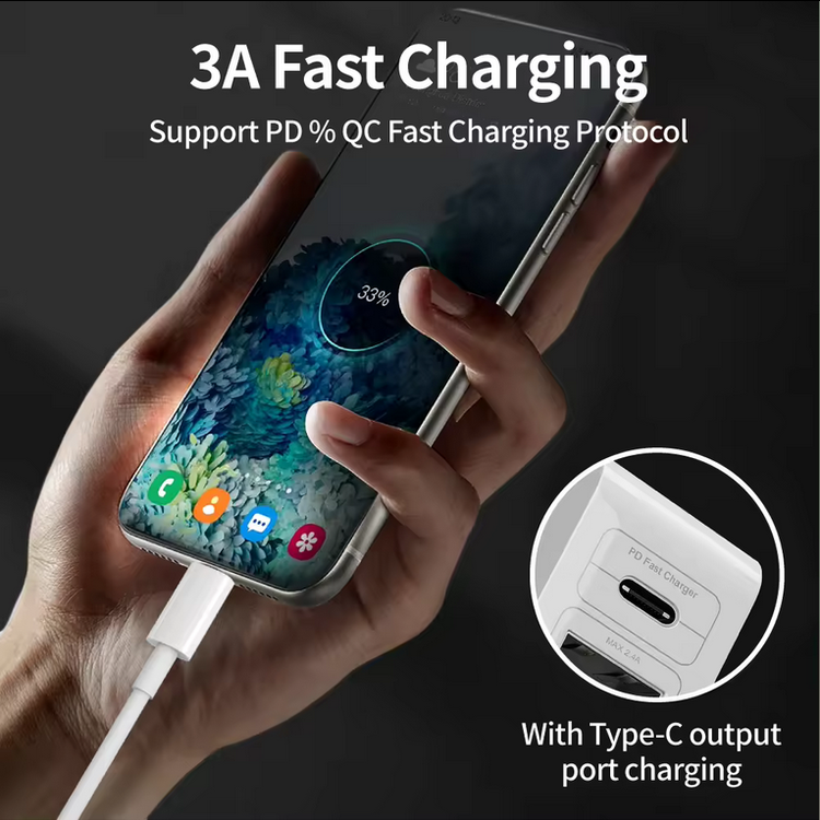 60W Ladekabel | USB C - USB C | Schnellladekabel | Weiß