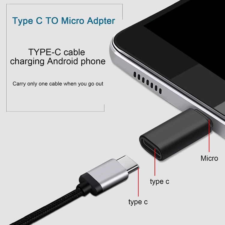 OTG Adapter | UBS C - Micro USB | Schwarz