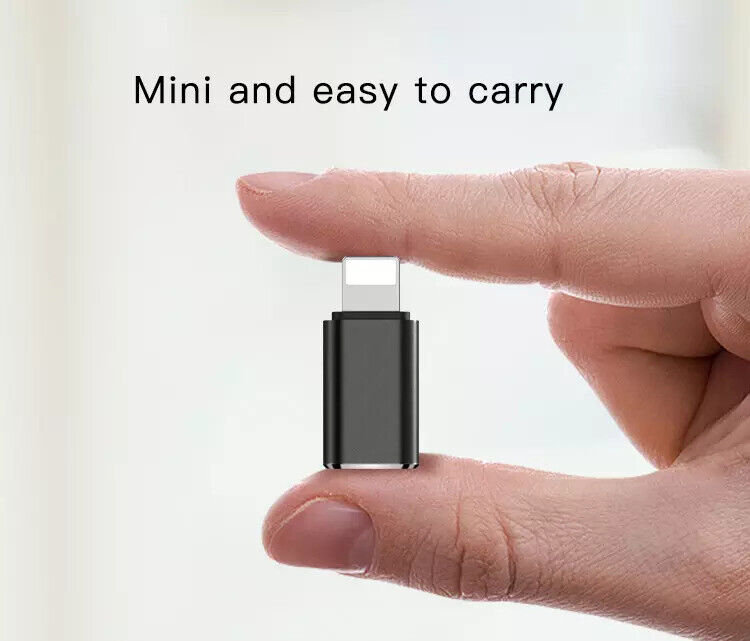 OTG Adapter | USB C - 8 Pin | Schwarz