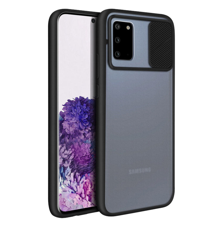 Samsung Galaxy Hülle - Kameraschutz Slide Case - Schwarz