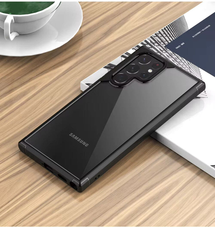 Samsung Galaxy Hülle - Premium Hybrid Clear Case - Schwarz