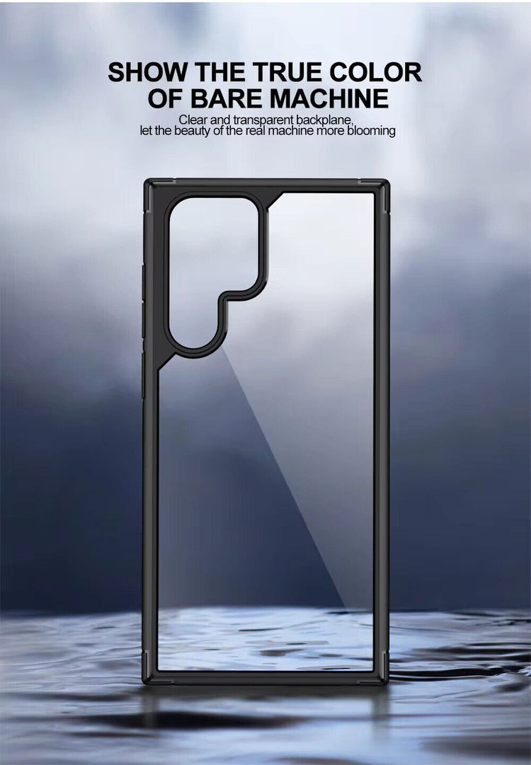 Samsung Galaxy Hülle - Premium Hybrid Clear Case - Schwarz