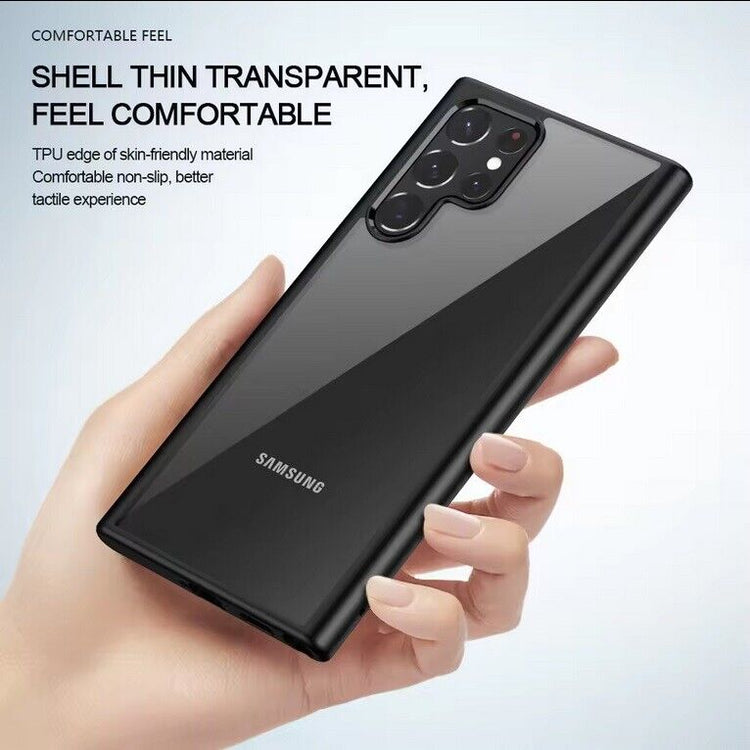 Samsung Galaxy Hülle - Premium Hybrid Clear Case - Schwarz