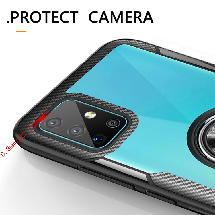 Samsung Galaxy Hülle - Carbon Ring Clear Case - Rot