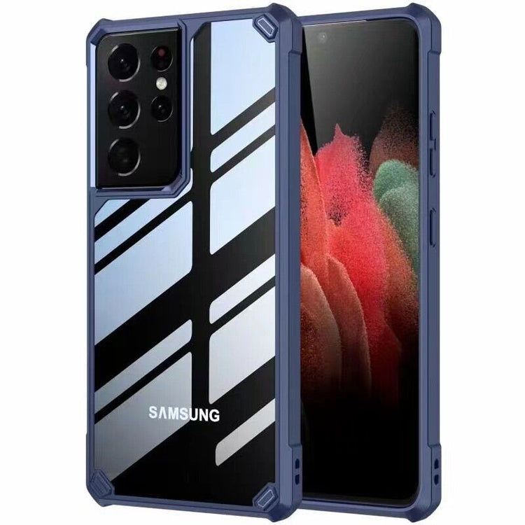Samsung Galaxy Hülle - Hybrid Clear Case - Blau