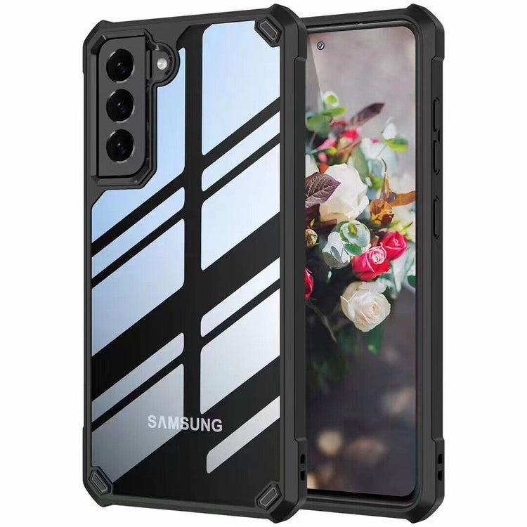 Samsung Galaxy Hülle - Hybrid Clear Case - Schwarz