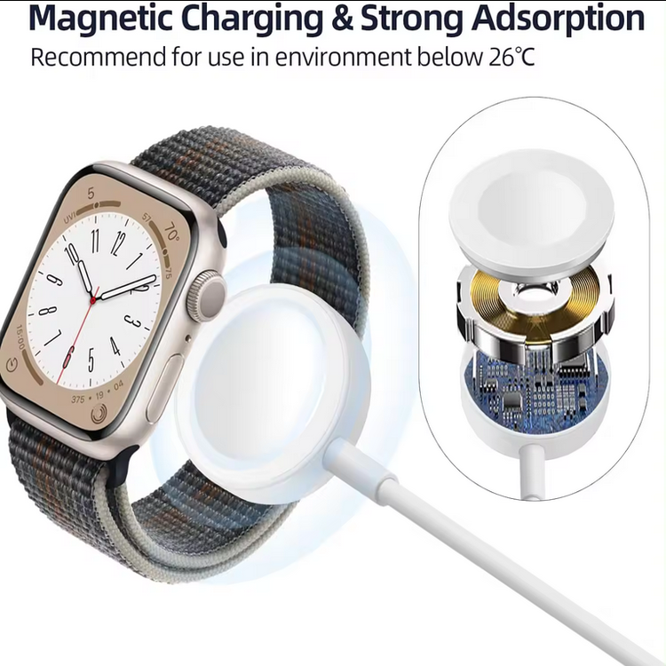 Für Apple Watch Ladekabel | USB C | Magnetisch | Weiß