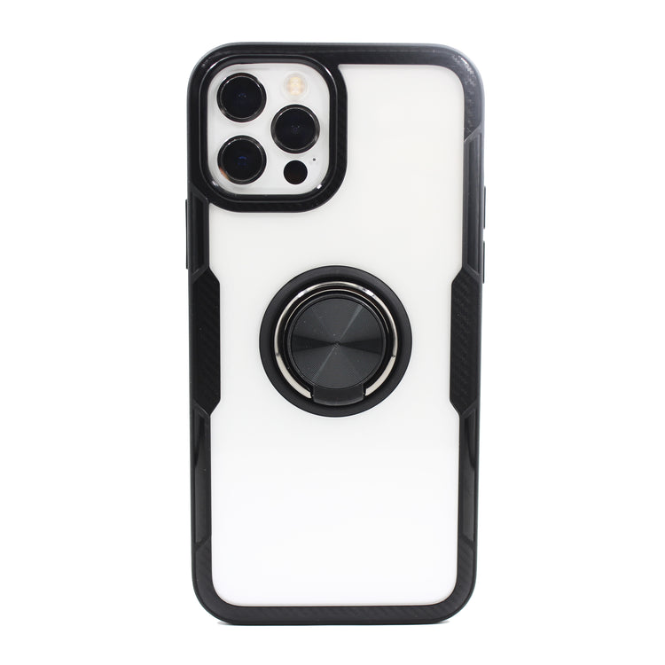 iPhone Hülle - Carbon Ring Case - Schwarz