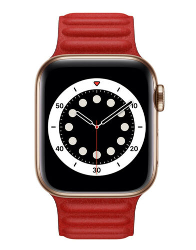 Apple Watch - Leder Magnet Armband - Rot