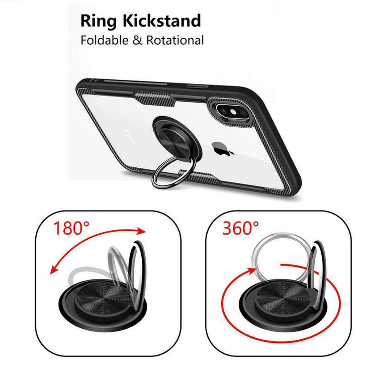 iPhone Hülle - Carbon Ring Case - Schwarz