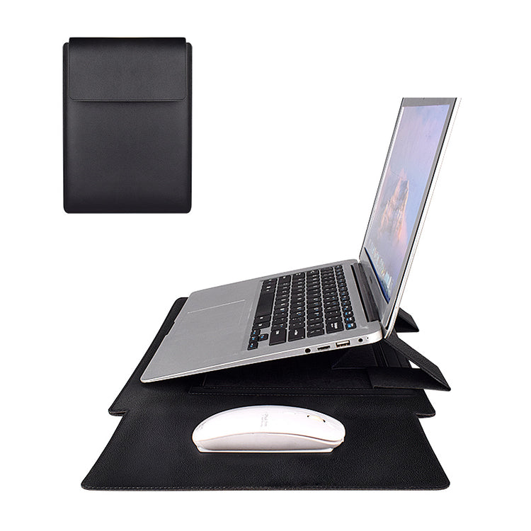 Macbook - Ledertasche - Schwarz