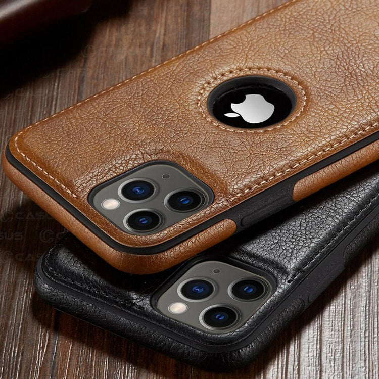 iPhone - Leder Case - Schwarz - CITYCASE