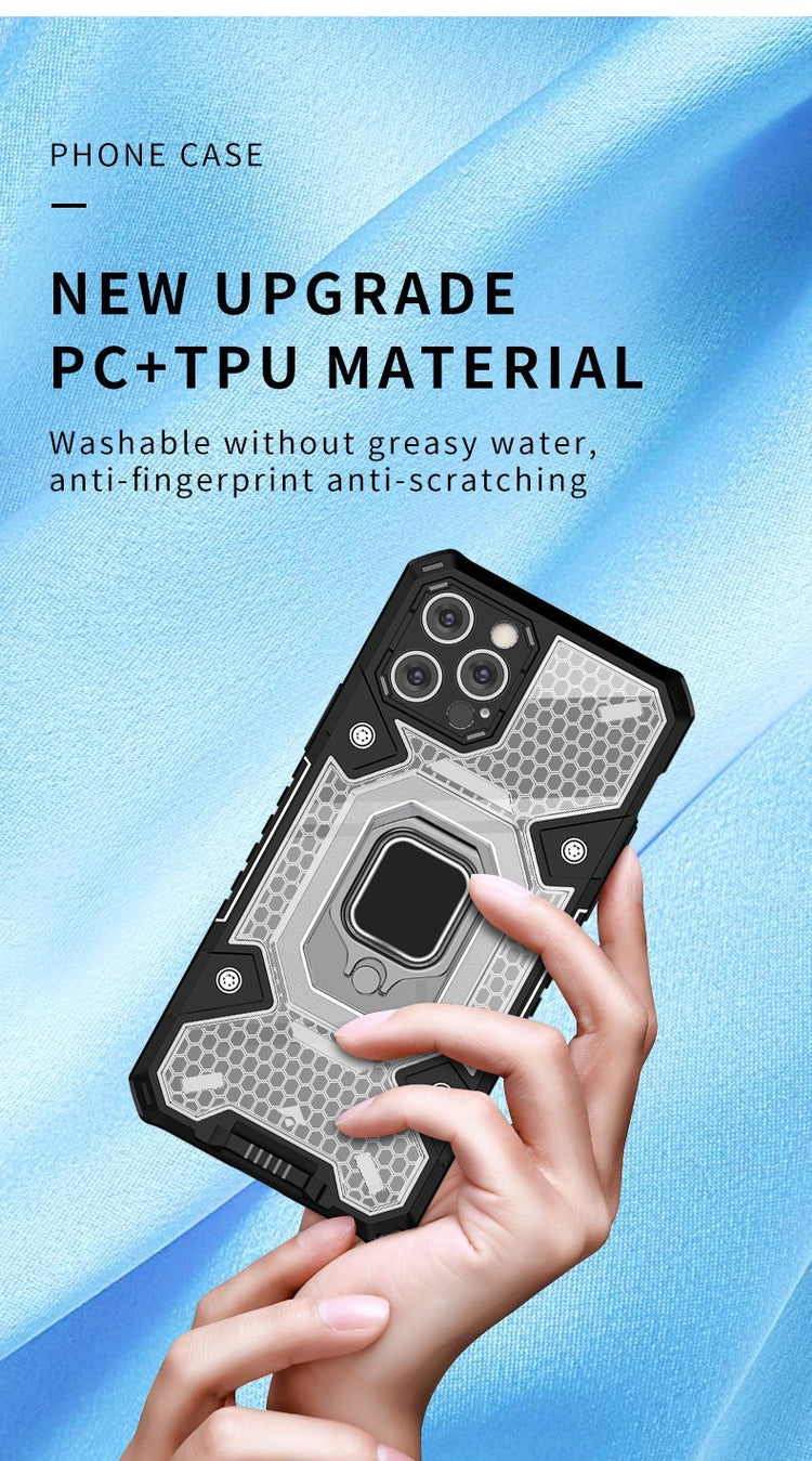 iPhone Hülle - Hybrid Case - Transparent/Weiß