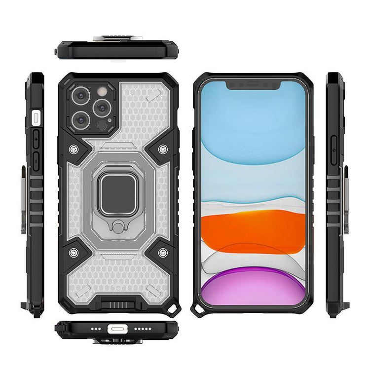 iPhone Hülle - Hybrid Case - Transparent/Weiß