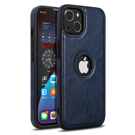 iPhone - Star Leder Case - Blau