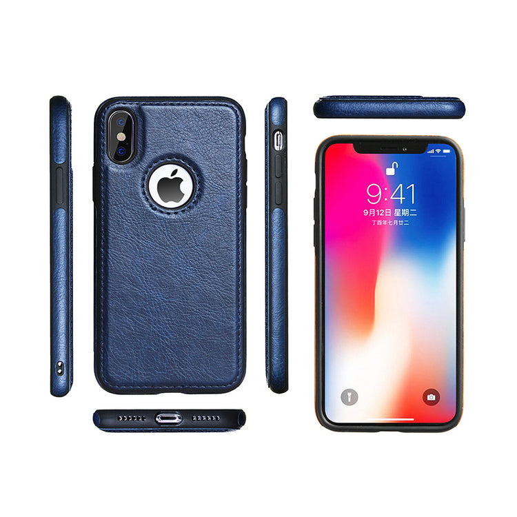 iPhone - Leder Case - Blau - CITYCASE