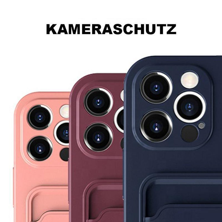 iPhone Hülle - Card Case - Rubinrot