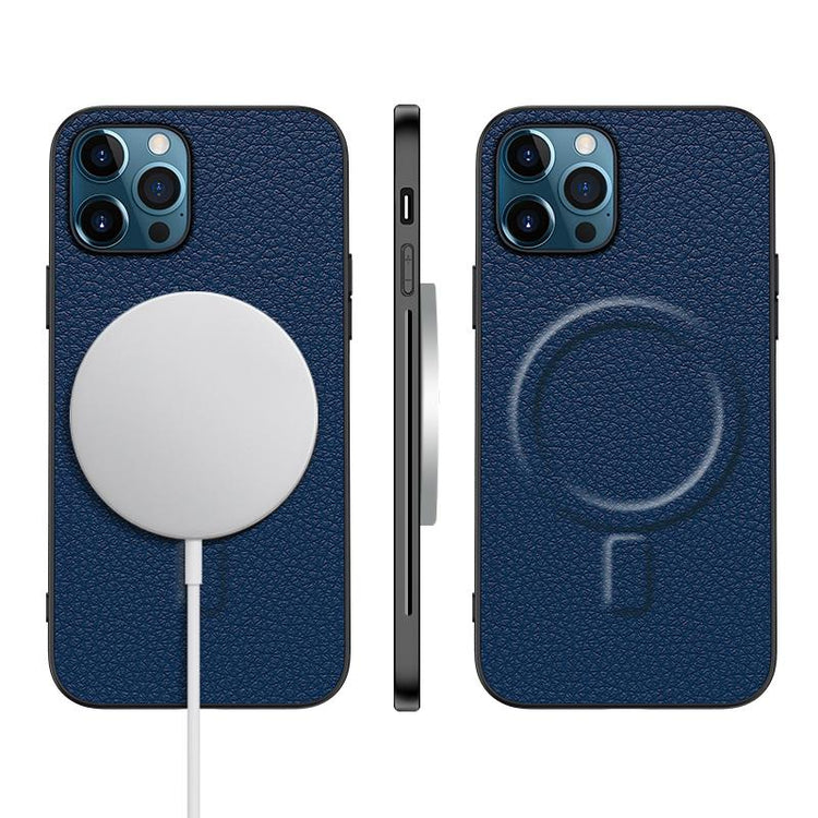 iPhone - Magsafe Leder Case - Blau