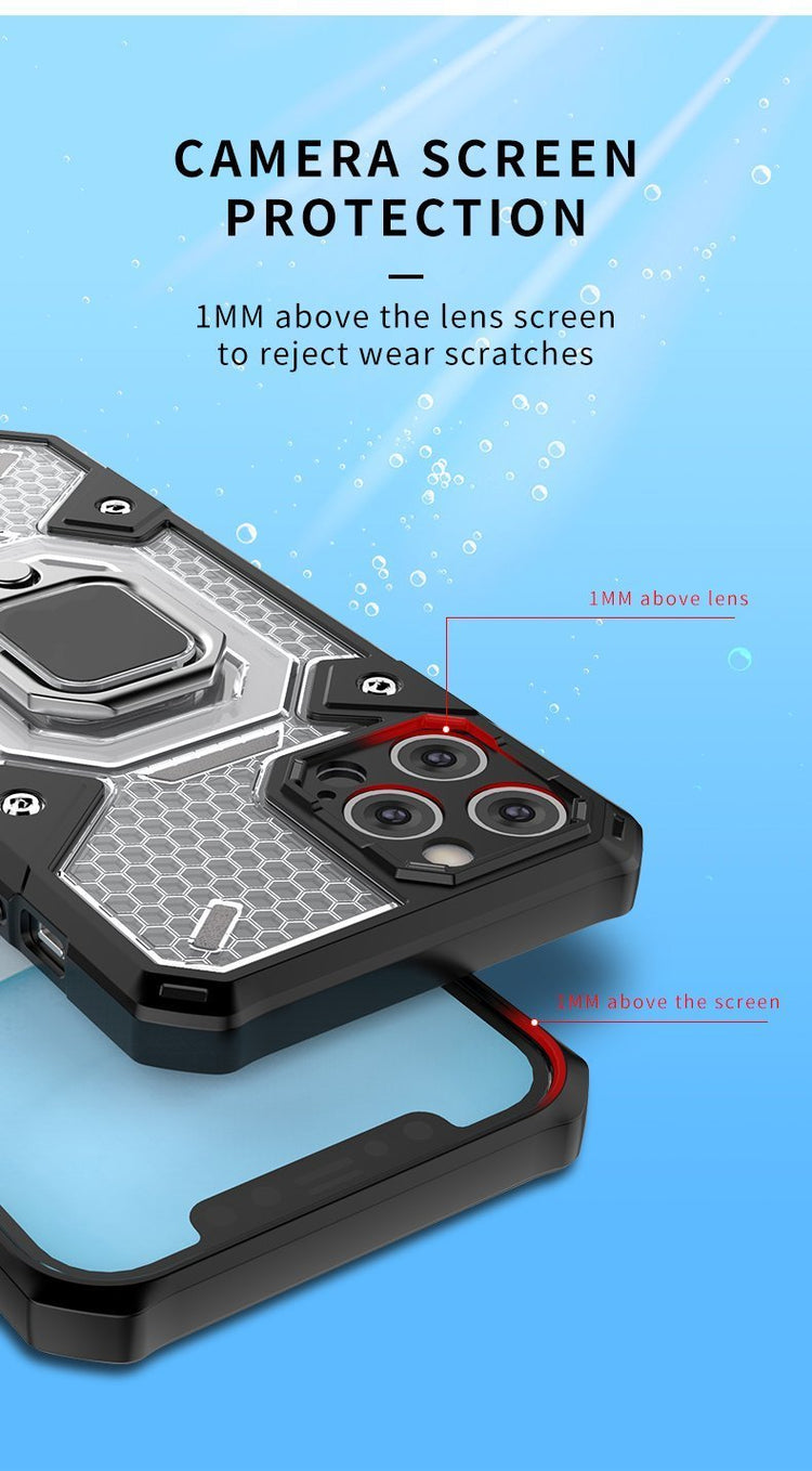 iPhone Hülle - Hybrid Case - Transparent/Weiß