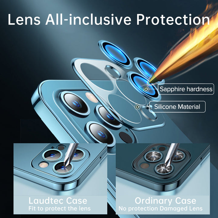 Apple iPhone 12 Pro Max Hülle - Kameraschutz Chrom Case