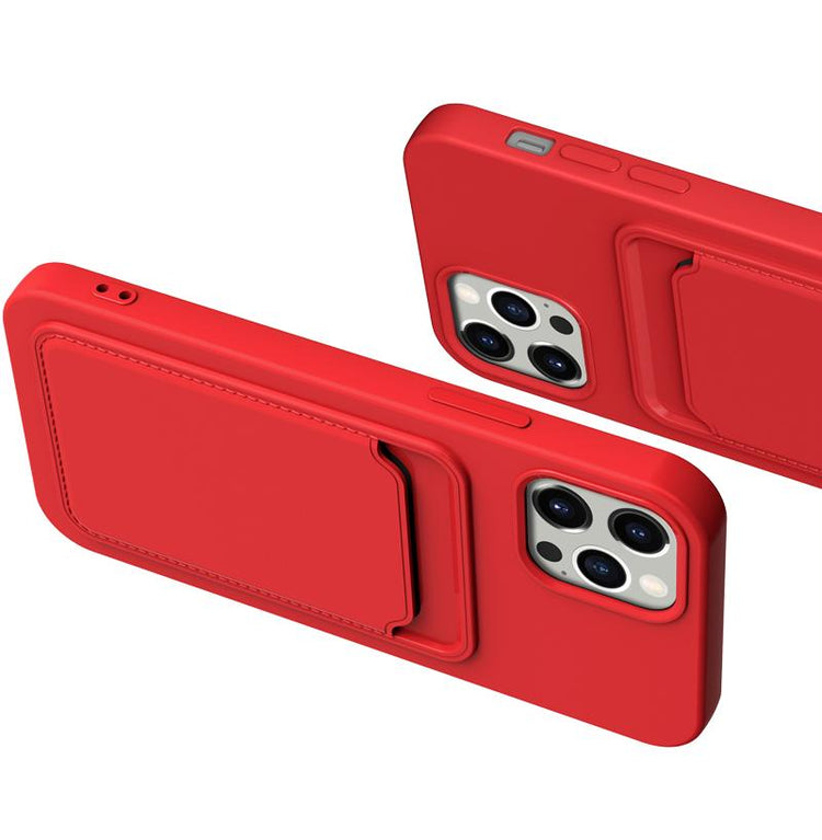 iPhone Hülle - Card Case - Rubinrot