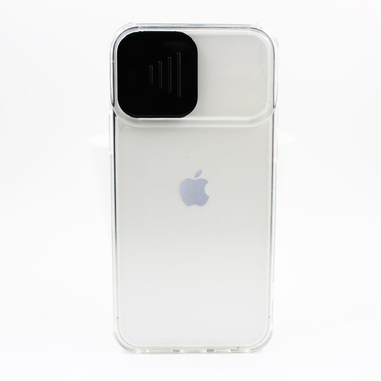 iPhone - Transparent Kameraschutz Case - Schwarz