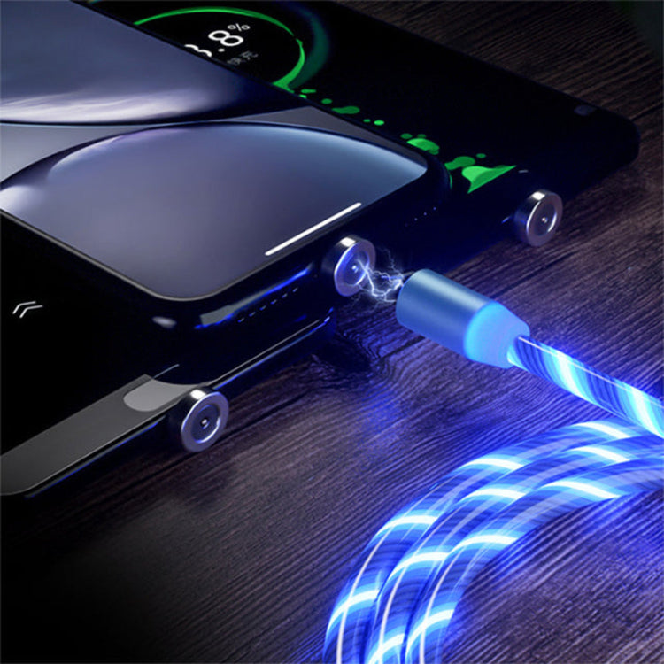LED Ladekabel Magnet 3in1 | USB C | Micro USB | Lightning | Grün