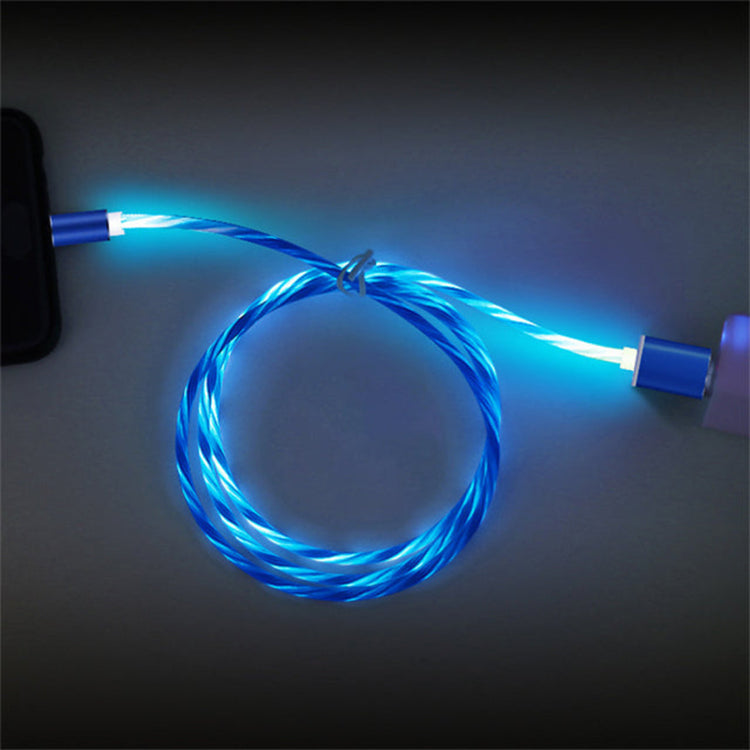 LED Ladekabel Magnet 3in1 | USB C | Micro USB | Lightning | Weiß