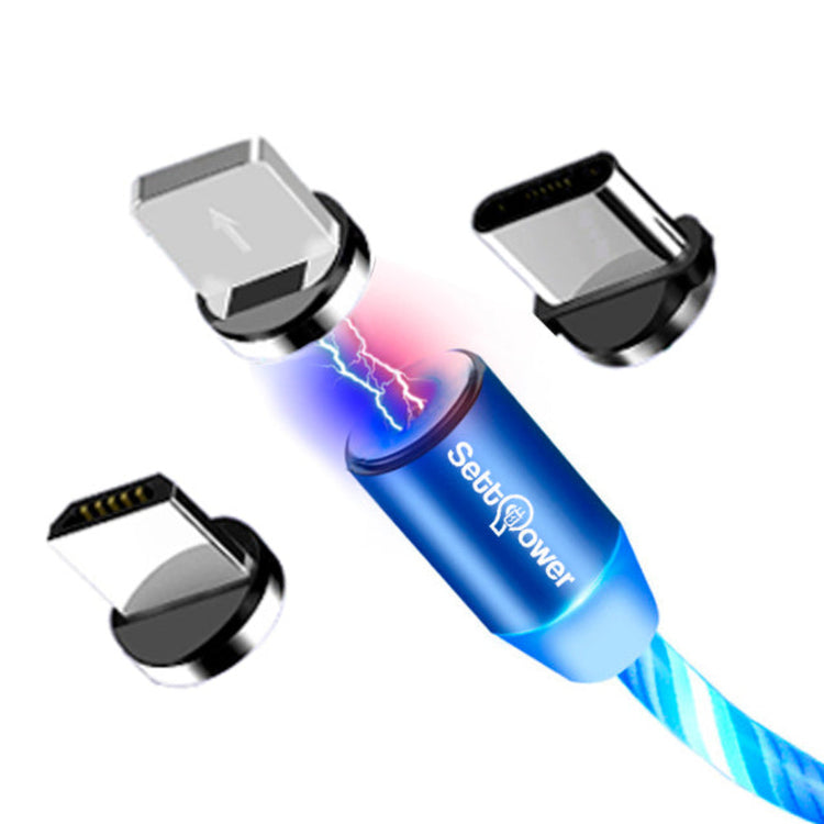 LED Ladekabel Magnet 3in1 | USB C | Micro USB | Lightning | Rot
