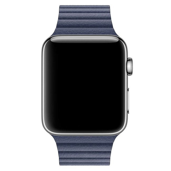 Apple Watch - Leder Loop Magnet Armband - Blau