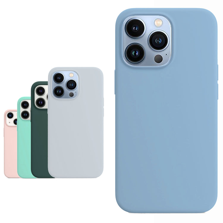 iPhone - Hart Silikon Case - Mittelblau