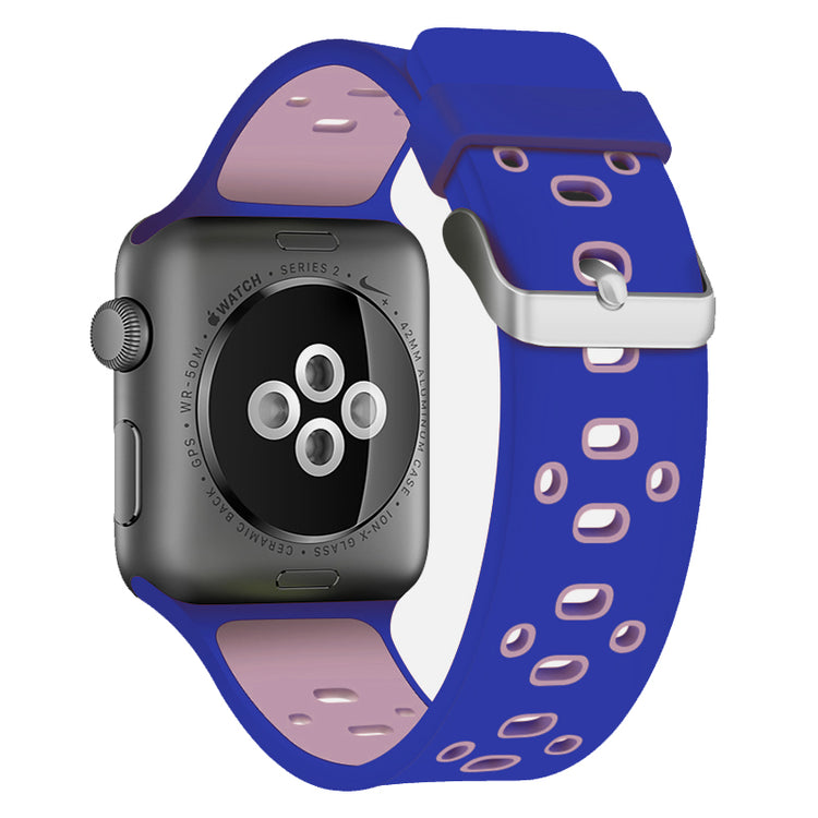 Apple Watch - Goofy Silikon Armband - Blau / Rosa