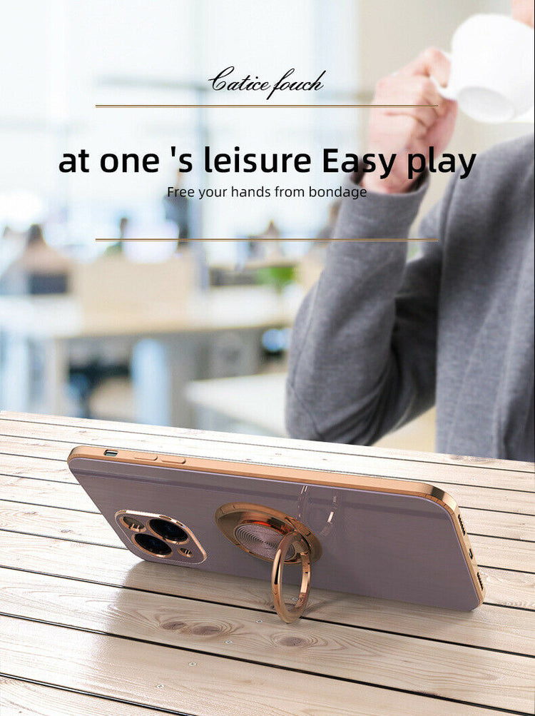 iPhone Hülle - Chrom Ring Case - Grün