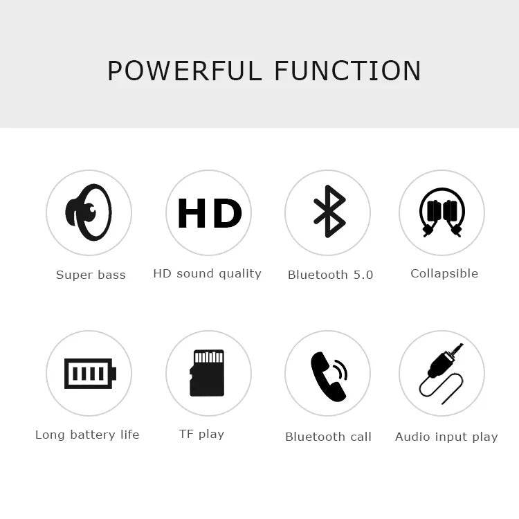 Bluetooth Kopfhörer - On-Ear Headphone - Schwarz