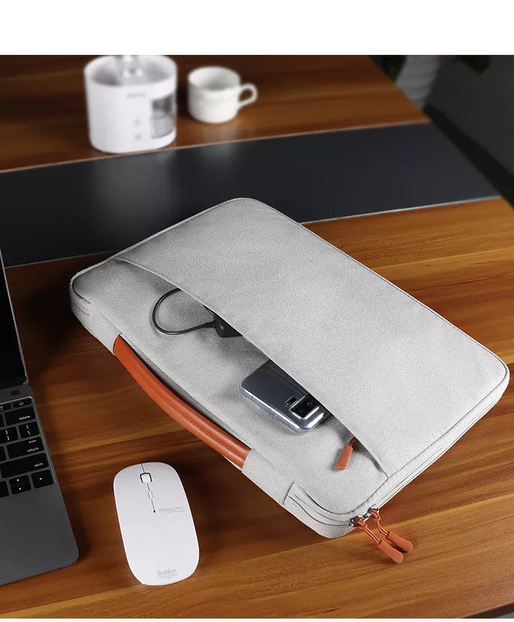 Macbook - Tasche mit Reißverschluss - Beige