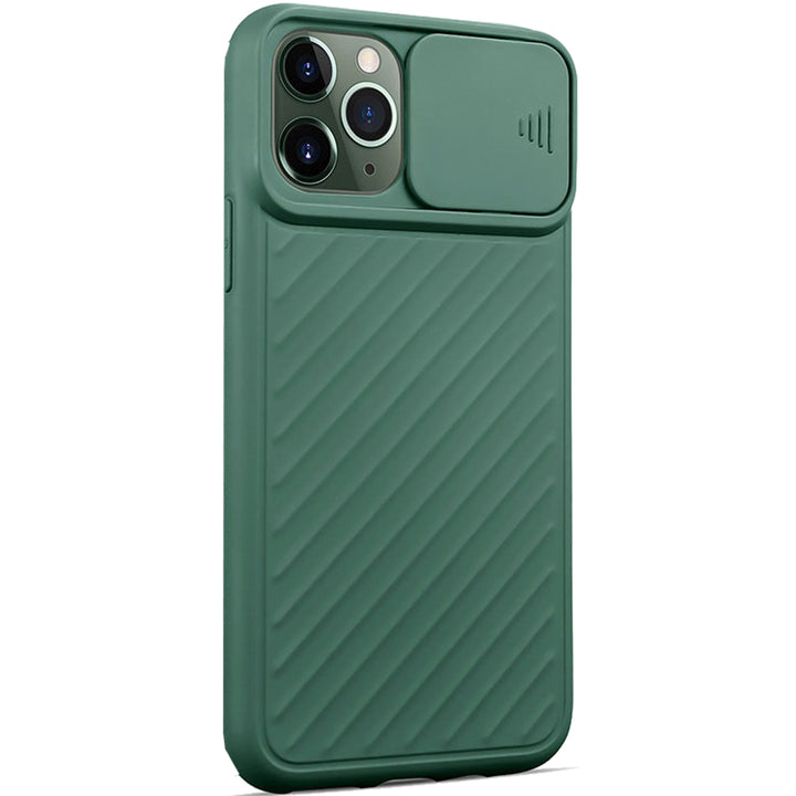 iPhone Silikon Handyhülle mit Kameraschutz in Grün