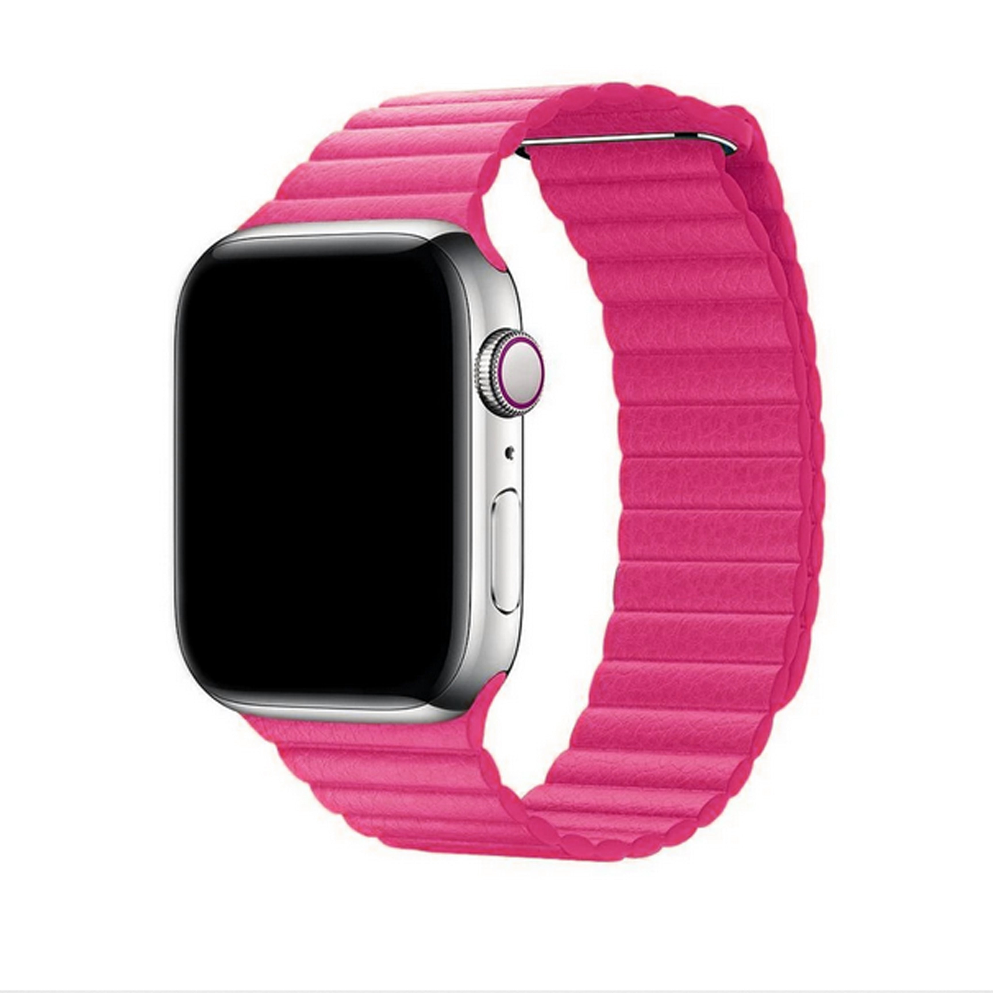 Apple Watch Leder Loop Magnet Armband Pink