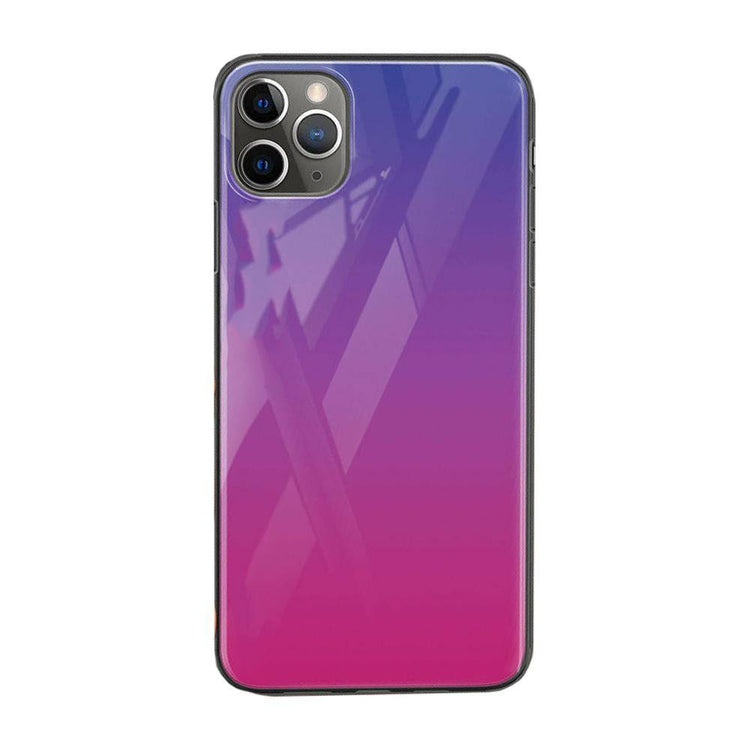 iPhone - Glas Rainbow Case - Lila Blau - CITYCASE