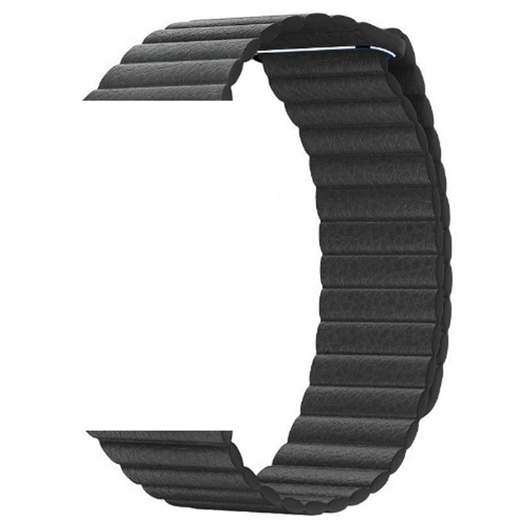 Apple Watch - Leder Loop Magnet Armband - Schwarz