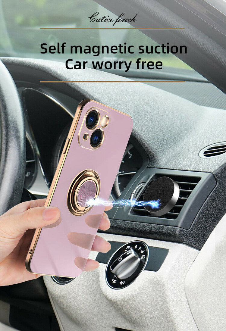 iPhone Hülle - Chrom Ring Case - Grün