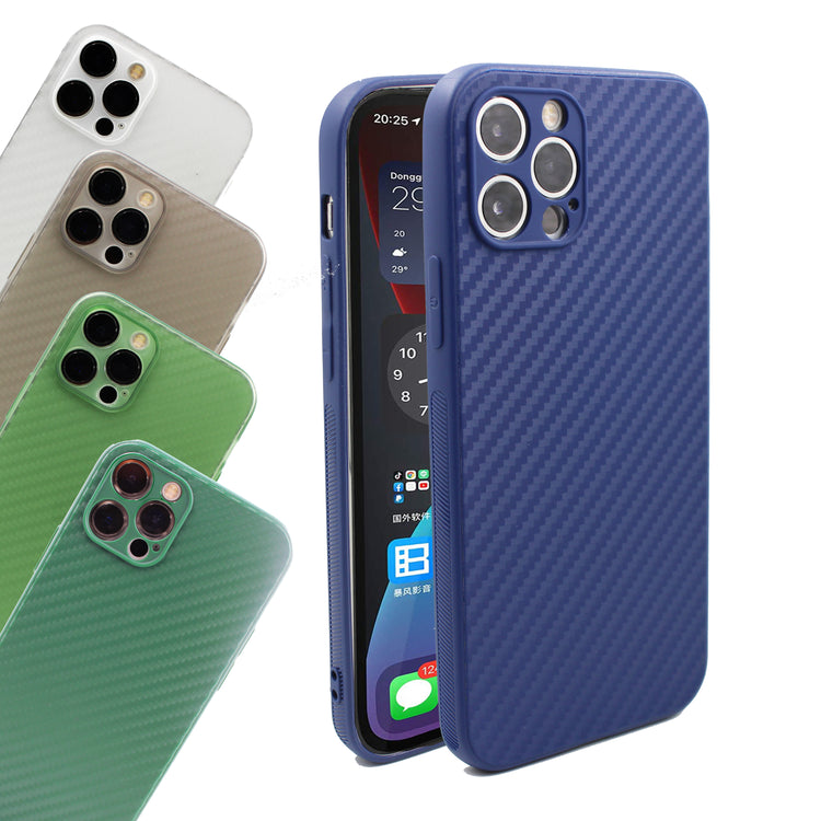 iPhone Hülle - Slim Carbon Case - Nachtgrün